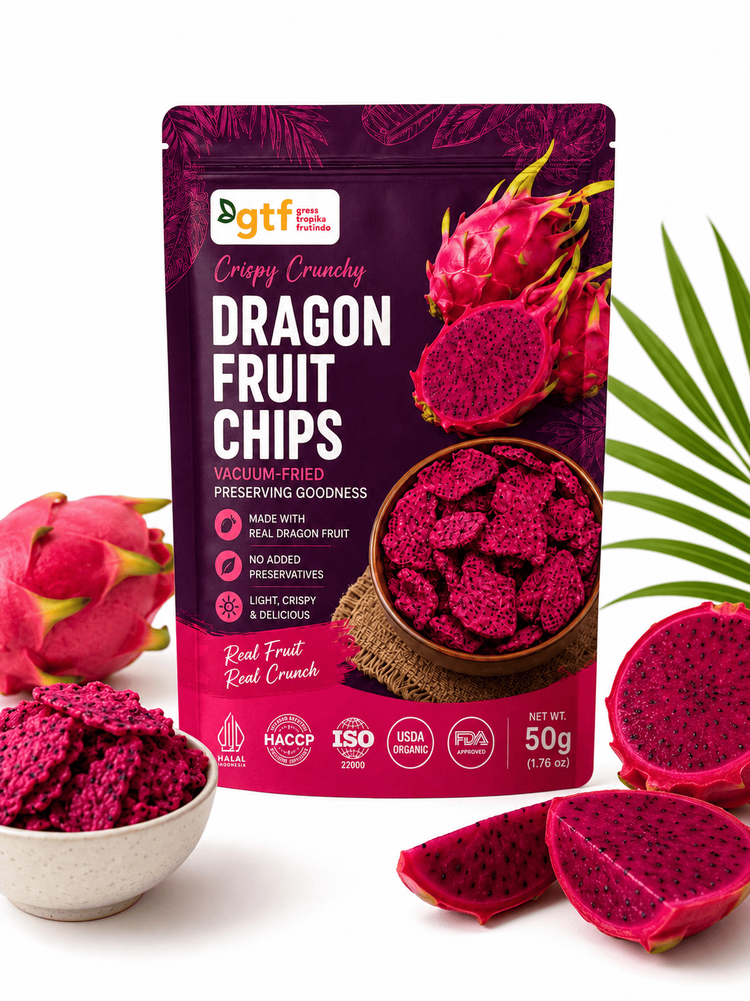 Dragon Fruit Chips Vacuum Fry